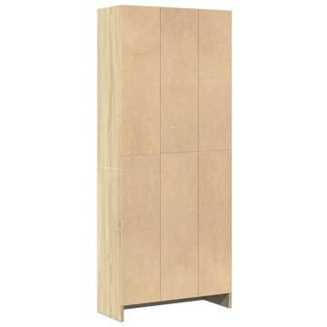 Bookcase Sonoma Oak - 60x24x143 cm Engineered Wood Storage