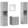 5 Piece Concrete Grey Bathroom Furniture Set | Hipomarket UK