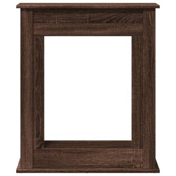 Brown Oak Fireplace Surround - Durable Engineered Wood | Hipo Market