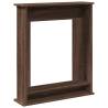 Brown Oak Fireplace Surround - Durable Engineered Wood | Hipo Market