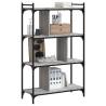 4-Tier Grey Sonoma Bookcase - Stylish & Practical Storage