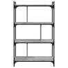 4-Tier Grey Sonoma Bookcase - Stylish & Practical Storage