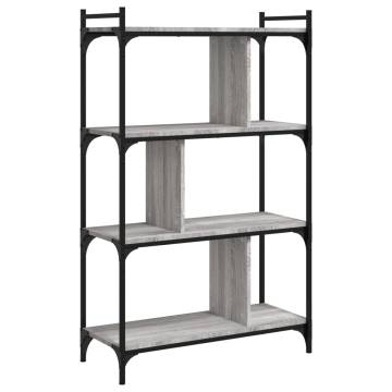 4-Tier Grey Sonoma Bookcase - Stylish & Practical Storage