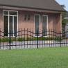 Garden Fence with Spear Top - 115 cm Black Steel