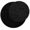 Shaggy Rug PAMPLONA High Pile Modern Black Ø 280 cm | Hipomarket