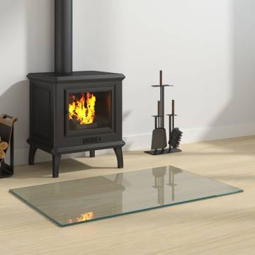 Fireplace Glass Plate 80x50 cm - Floor Protection