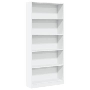 White Bookcase 80x24x176 cm - Stylish Storage Solution