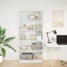 White Bookcase 80x24x176 cm - Stylish Storage Solution