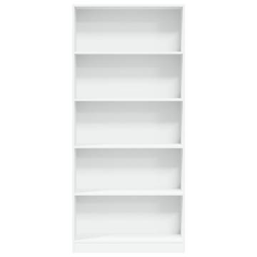 White Bookcase 80x24x176 cm - Stylish Storage Solution