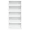 White Bookcase 80x24x176 cm - Stylish Storage Solution