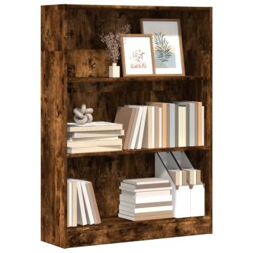 Smoked Oak Bookcase 80x24x109 cm - Stylish Storage Solution