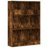 Smoked Oak Bookcase 80x24x109 cm - Stylish Storage Solution