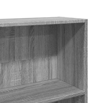 Stylish Grey Sonoma Bookcase - 80x24x176 cm Engineered Wood