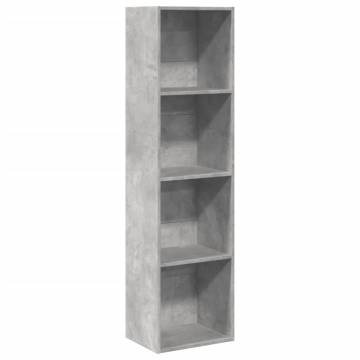 Bookcase Concrete Grey 40x30x152 cm - Stylish Storage Solution