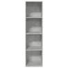 Bookcase Concrete Grey 40x30x152 cm - Stylish Storage Solution