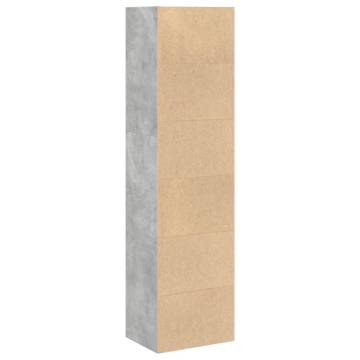 Bookcase Concrete Grey 40x30x152 cm - Stylish Storage Solution