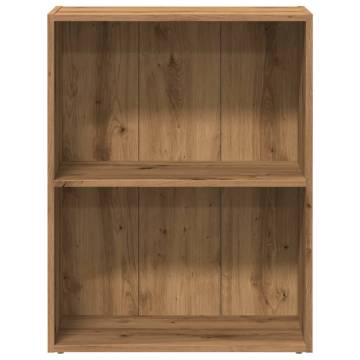 Artisian Oak Bookcase - Engineered Wood | 60x30x77 cm