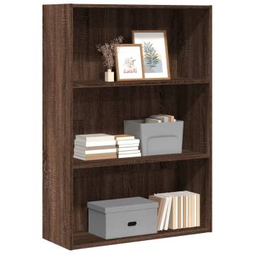 Bookcase Brown Oak 80x30x114 cm | Durable Engineered Wood