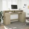 Stylish LED Desk Sonoma Oak - 160x55x91 cm | HipoMarket