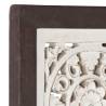 Elegant Hand-Carved Wall Panel MDF 60x60 cm - Brown & White