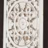 Elegant Hand-Carved Wall Panel MDF 60x60 cm - Brown & White