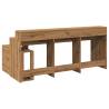 Stylish Desk with LED Lights - Artisian Oak 200x104 cm