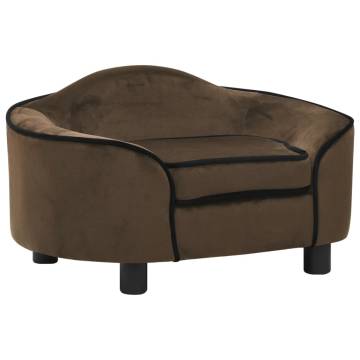 Comfortable Brown Dog Sofa - Plush 67x47x36 cm