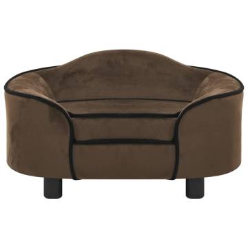 Comfortable Brown Dog Sofa - Plush 67x47x36 cm