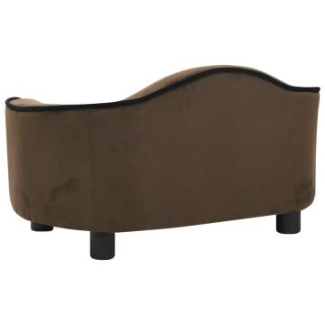 Comfortable Brown Dog Sofa - Plush 67x47x36 cm