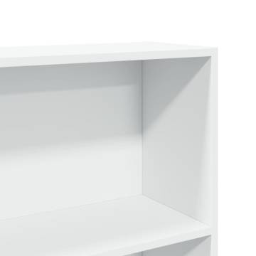 Elegant White Book Cabinet - 80x30x189 cm | Hipomarket UK