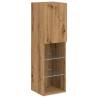 Stylish TV Cabinet with LED Lights - Artisan Oak | HipoMarket