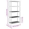 5-Tier Black Storage Shelf - Durable & Versatile | HipoMarket