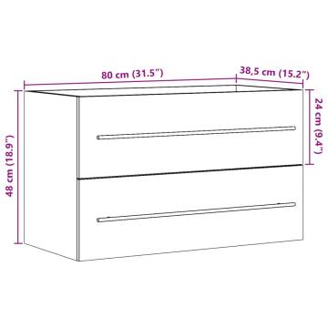 Sink Cabinet Artisian Oak 80x38.5x48 cm - Durable & Stylish