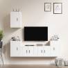 5 Piece TV Cabinet Set White Engineered Wood Colour white Quantity in Package 5 