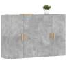 Wall Mounted Cabinets 2 pcs - Concrete Grey Engineered Wood