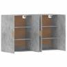 Wall Mounted Cabinets 2 pcs - Concrete Grey Engineered Wood