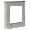 Concrete Grey Fireplace Surround | Engineered Wood - 75x20x87.5 cm