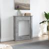 Concrete Grey Fireplace Surround | Engineered Wood - 75x20x87.5 cm