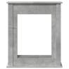 Concrete Grey Fireplace Surround | Engineered Wood - 75x20x87.5 cm