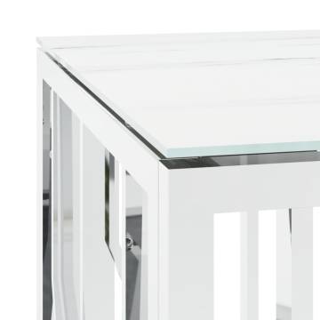 Stylish Silver Coffee Table - 110x45x45 cm - Modern Design