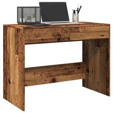 Old Wood Desk 101x50 cm - Durable Office Solution