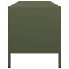 Olive Green TV Cabinet - Industrial Style & Storage Solution