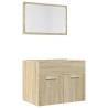 2 Piece Bathroom Furniture Set - Sonoma Oak Wood