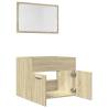 2 Piece Bathroom Furniture Set - Sonoma Oak Wood