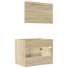 2 Piece Bathroom Furniture Set - Sonoma Oak Wood