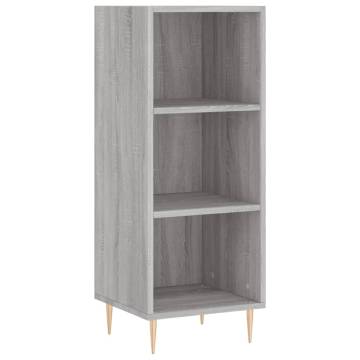 Stylish Highboard Grey Sonoma - 34.5x34x180 cm Engineered Wood