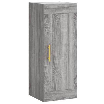 Stylish Highboard Grey Sonoma - 34.5x34x180 cm Engineered Wood