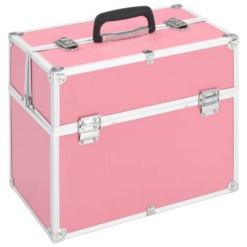 Stylish Pink Aluminium Make-up Case - Organize Your Beauty