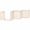 Foldable Dog Gate with Door - 600 cm Poplar Wood | Hipo Market