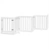 Foldable Dog Gate with Door - 15 Panels, 750 cm, White